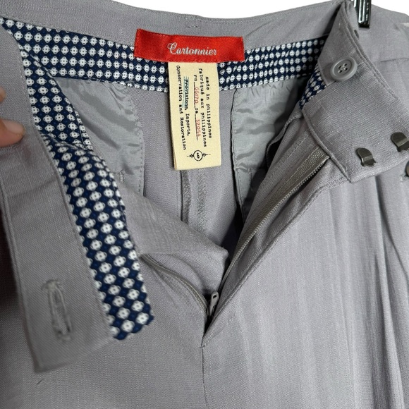 Anthropologie | NWT Cartonnier Verso Pleated Wide Leg Pants in Gray 6 - Picture 6 of 8